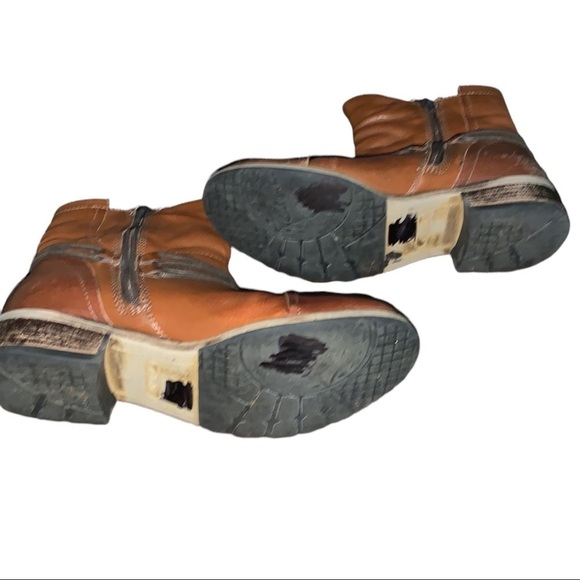 Clarks Leather Ankle Boots Low Heel Round Toe Chestnut Brown Womens Size 7.5M - Picture 7 of 16